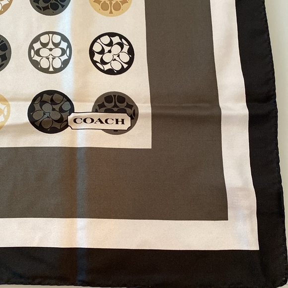 Coach Medallion silk scarf - Picture 2 of 5